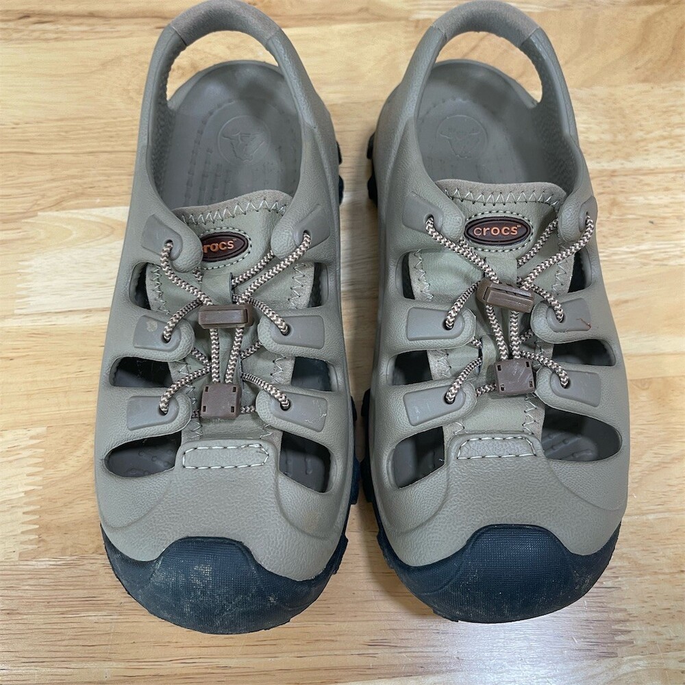 Crocs Trailbreak Outdoor Closed Toe Lace-Up Sandals Brown Size M6 W7